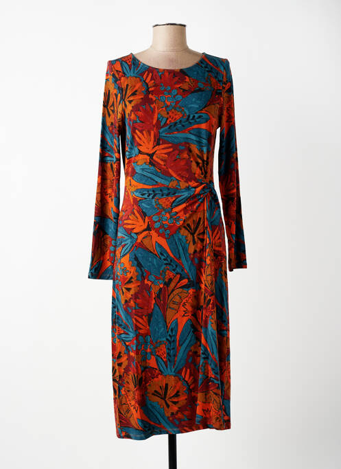 Rochie midi imprimeu fantezie mâneci lungi albastru SURKANA femme