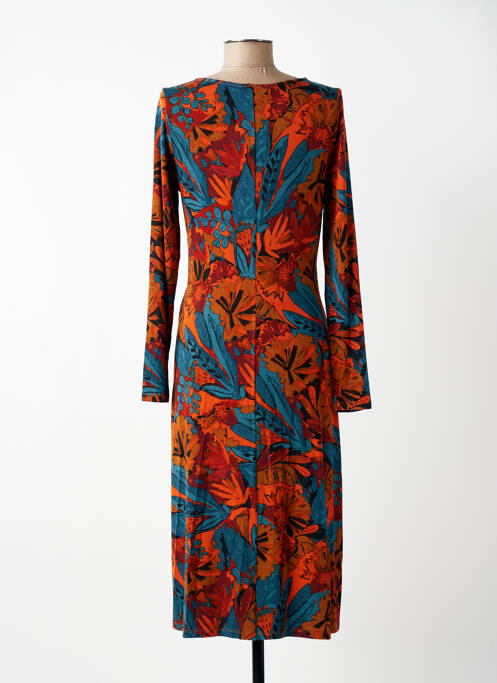 Rochie midi imprimeu fantezie mâneci lungi albastru SURKANA femme