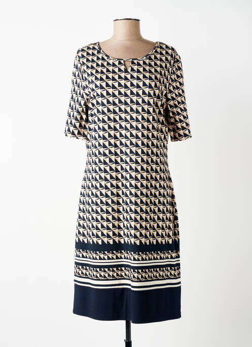 Rochie midi imprimeu fantezie mâneci scurte albastru BETTY BARCLAY femme