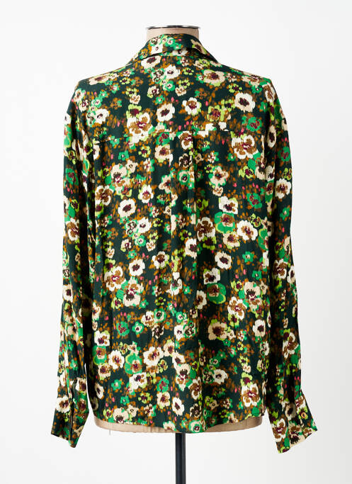 Cămașă imprimeu fantezie mâneci lungi verde SIGNE NATURE femme