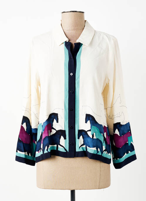 Cămașă imprimeu fantezie mâneci lungi bej NICE THINGS femme