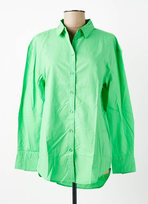 Cămașă croială dreaptă mâneci lungi verde GARCIA femme