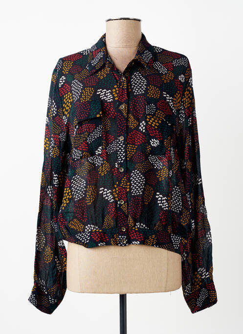 Cămașă imprimeu fantezie mâneci lungi negru PAKO LITTO femme