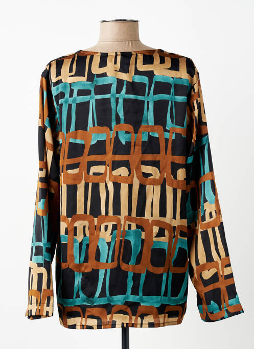 Bluză imprimeu fantezie mâneci lungi maro LA FEE MARABOUTEE femme