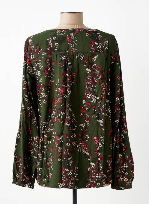 Bluză țesătură poplin mâneci lungi verde S.OLIVER femme