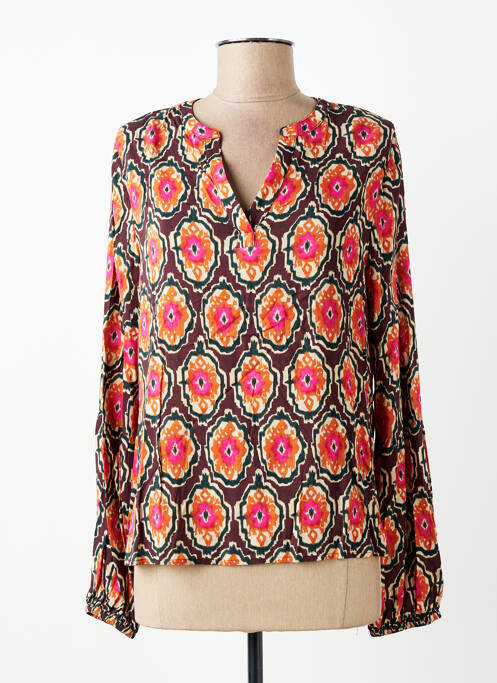 Tricou imprimeu fantezie mâneci lungi violet SIGNE NATURE femme