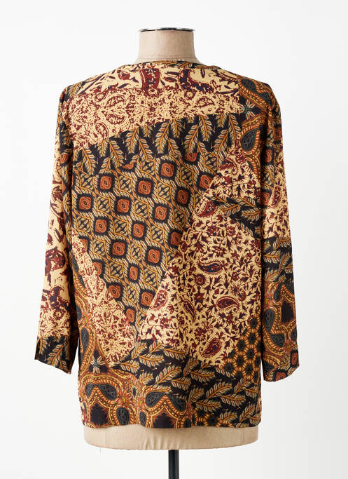 Top elasticitate mâneci 3/4 maro SIGNE NATURE femme