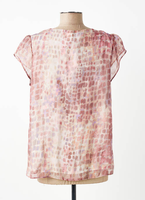 Top imprimeu fantezie mâneci scurte roz SUD EXPRESS femme