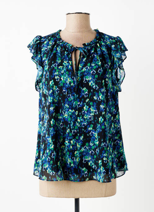 Top imprimeu fantezie mâneci scurte albastru SUD EXPRESS femme