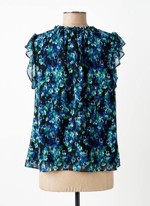 Top imprimeu fantezie mâneci scurte albastru SUD EXPRESS femme