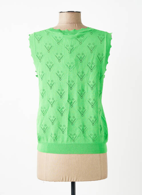 Top croială cambrată fără mâneci verde GARCIA femme