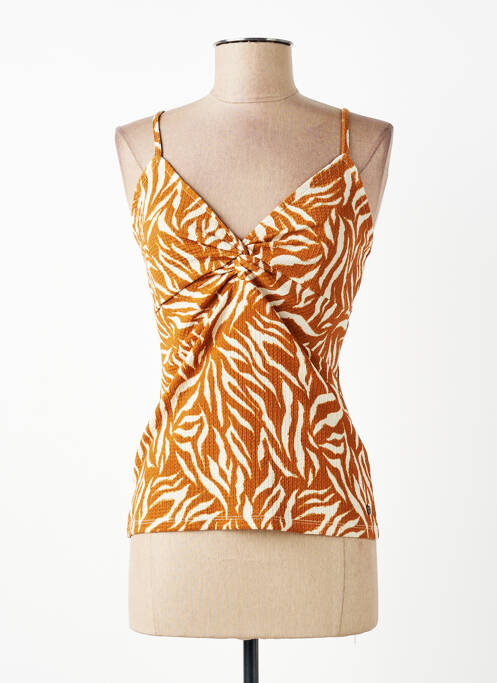 Top imprimeu fantezie bretele subțiri maro GARCIA femme