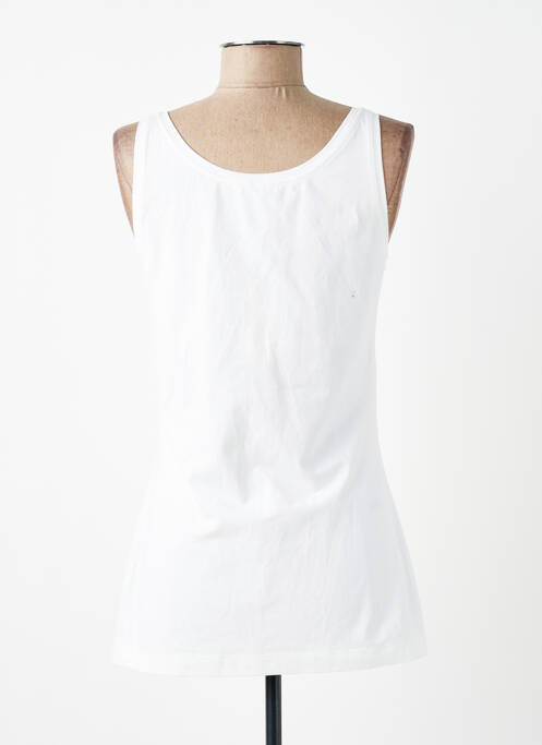 Maiou elasticitate fără mâneci alb SANDWICH femme