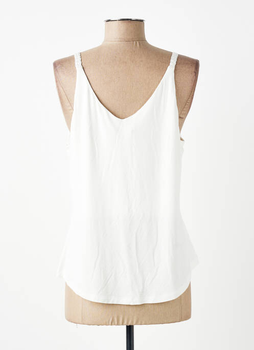 Maiou croială dreaptă fără mâneci alb SURKANA femme