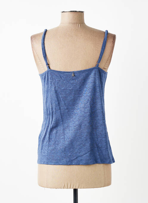 Top mâneci cu bretele ajustabile bretele subțiri albastru SUD EXPRESS femme