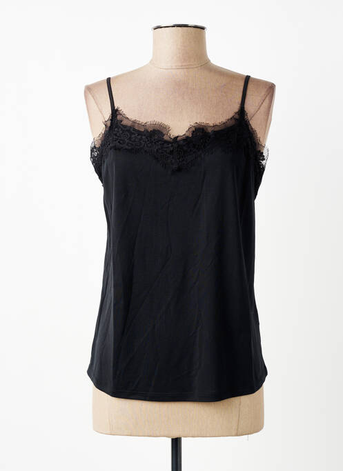 Tricou croială cambrată bretele subțiri negru GARCIA femme