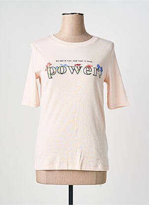 Tricou mâneci trei sferturi mâneci scurte roz S.OLIVER femme