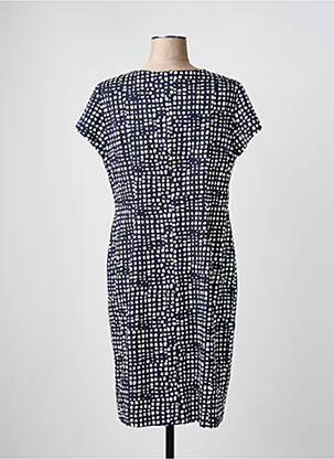 Rochie midi țesătură crep mâneci scurte albastru VERA MONT femeie