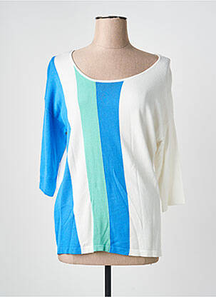 Pulover croială cambrată mâneci 3/4 bej MARINA V femme