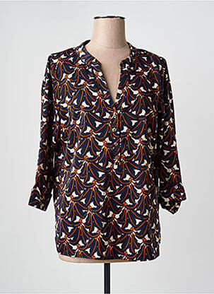 Cămașă imprimeu floral mâneci 3/4 albastru LA FEE MARABOUTEE femme