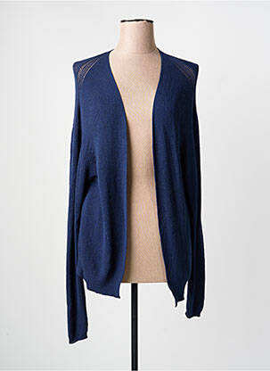 Vestă cu mâneci lungi strânsă pe partea de jos albastru SIGNE NATURE femme