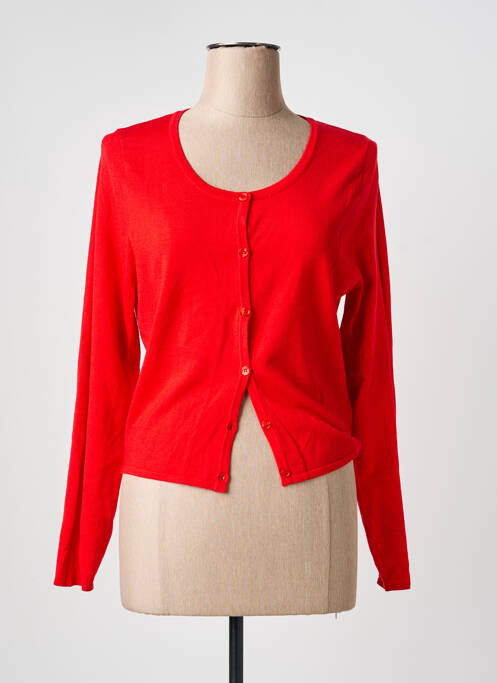 Vestă cu mâneci lungi strânsă pe partea de jos roșu CHATTAWAK femme