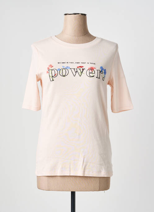 Tricou mâneci trei sferturi mâneci scurte roz S.OLIVER femme