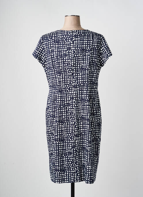 Rochie midi țesătură crep mâneci scurte albastru VERA MONT femme