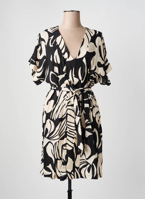 Rochie midi mâneci scurte mâneci scurte negru LA FEE MARABOUTEE femme