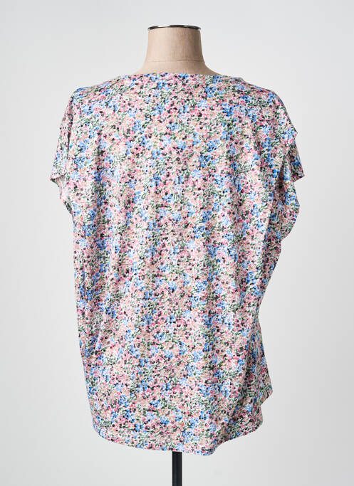 Tricou guler în v mâneci scurte roz GARCIA femme