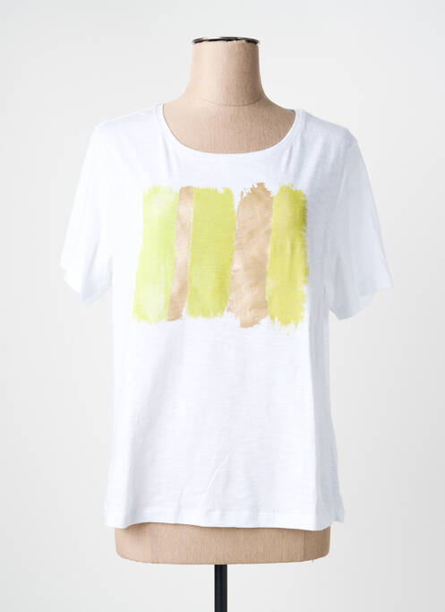 Tricou croială dreaptă mâneci scurte alb SIGNE NATURE femme