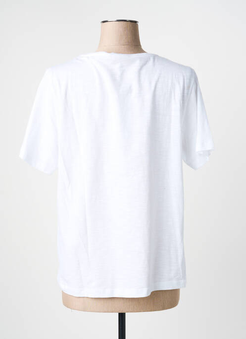 Tricou croială dreaptă mâneci scurte alb SIGNE NATURE femme