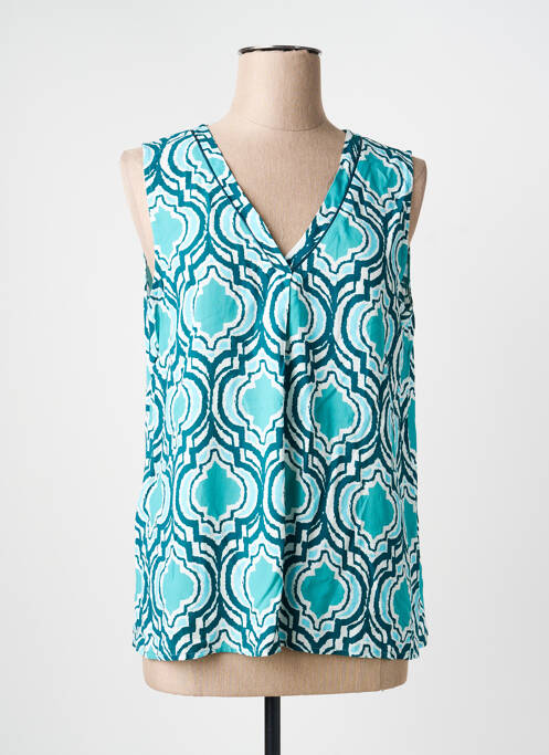 Top guler în v fără mâneci albastru LA FEE MARABOUTEE femme