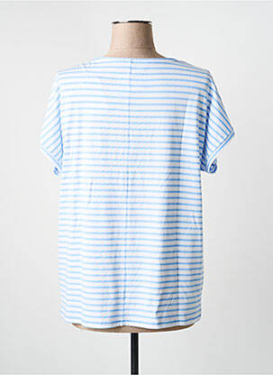 Tricou serigrafie cu strasuri mâneci scurte albastru OUI femeie