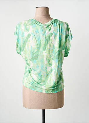 Tricou imprimeu fantezie mâneci scurte verde SURKANA femeie