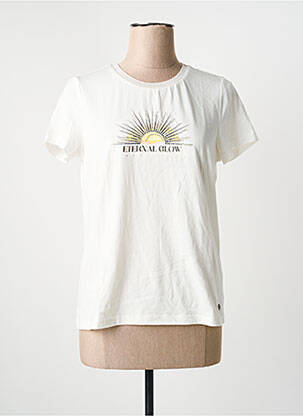 Tricou imprimeu fantezie mâneci scurte bej GARCIA femeie
