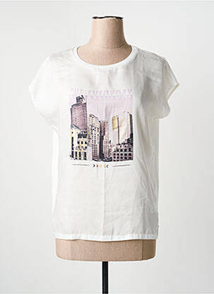 Tricou imprimeu fantezie mâneci scurte alb GARCIA femeie