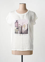 Tricou imprimeu fantezie mâneci scurte alb GARCIA femeie
