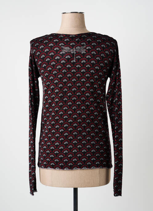Top imprimeu fantezie mâneci lungi negru SOON femme