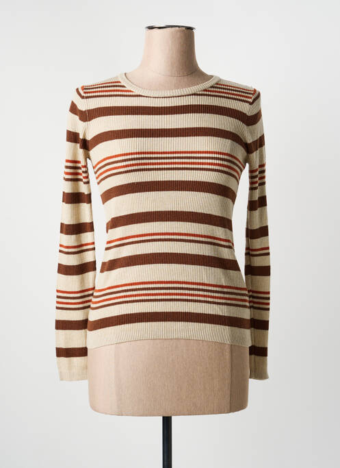 Top elasticitate mâneci lungi bej NICE THINGS femme