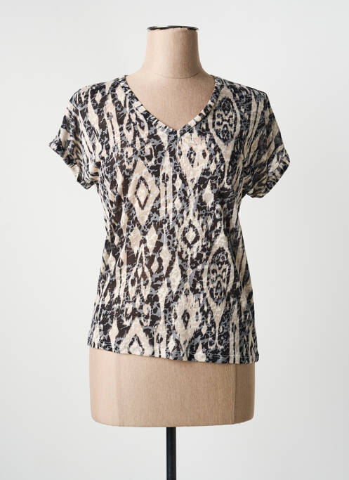 Tricou imprimeu fantezie mâneci scurte negru GARCIA femme