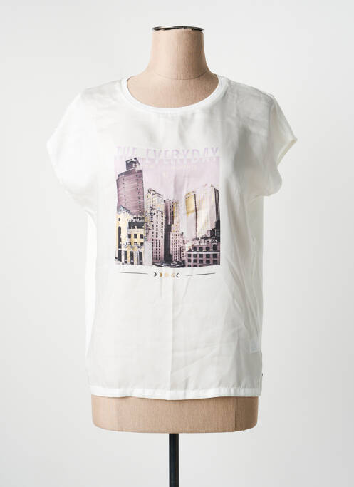 Tricou imprimeu fantezie mâneci scurte alb GARCIA femme