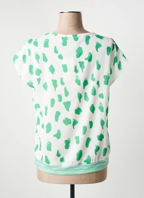 Top imprimeu fantezie mâneci scurte verde SIGNE NATURE femme