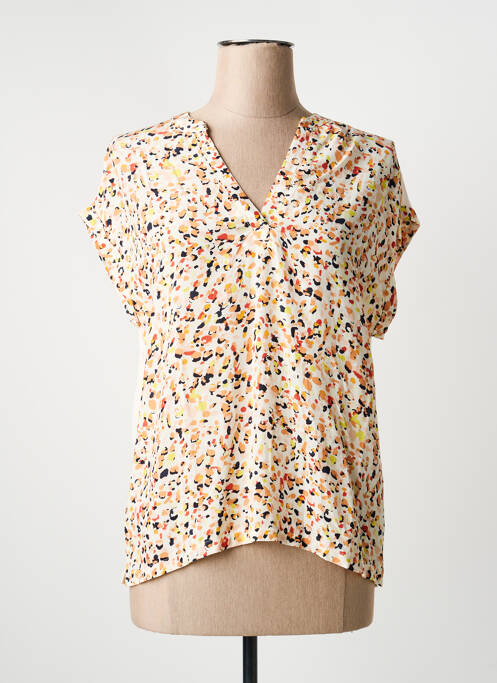 Tricou imprimeu fantezie mâneci scurte portocaliu S.OLIVER femme