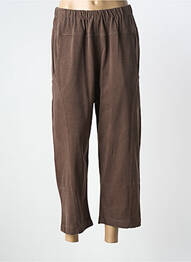 Pantalon 7/8 țesătură poplin mărime normală maro GERSHON BRAM femme