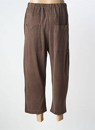 Pantalon 7/8 țesătură poplin mărime normală maro GERSHON BRAM femeie