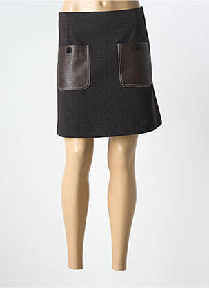 Fustă scurtă croială dreaptă negru TRICOT CHIC femeie