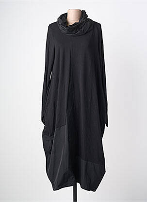 Rochie midi mâneci lungi mâneci lungi negru OZAI N KU femeie