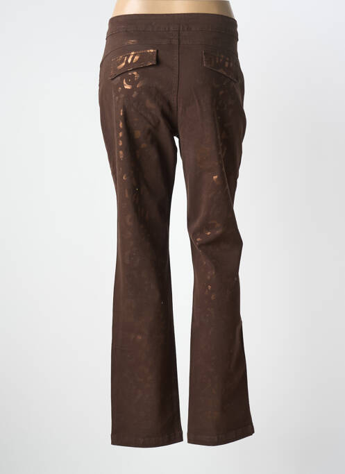 Pantalon drept elasticitate mărime normală maro ELISA CAVALETTI femme