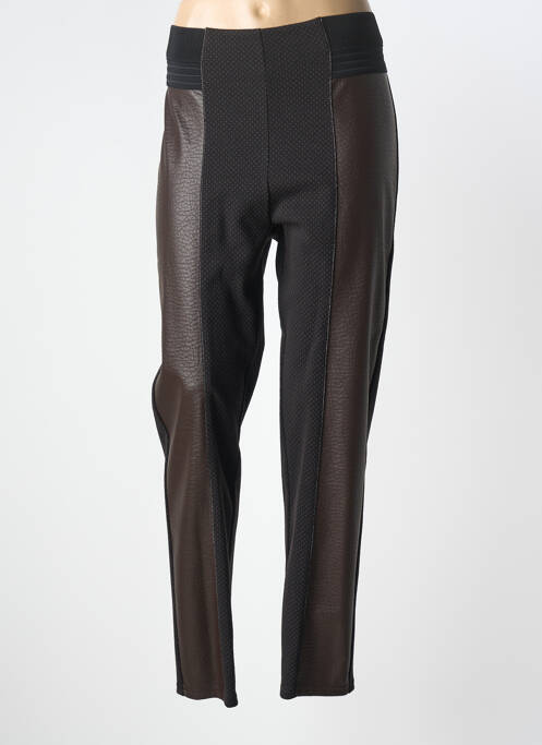 Pantalon slim talie elastică mărime normală maro TRICOT CHIC femme